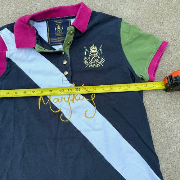 Joules Multicolor Rugby Polo Shirt Equestrian Style L - Picture 4 of 7